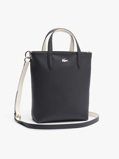 Sac Cabas Lacoste Anna Petit Piqué NF4929AA Noir Farine