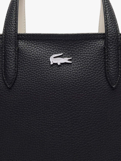 Sac Cabas Lacoste Anna Petit Piqué NF4929AA Noir Farine