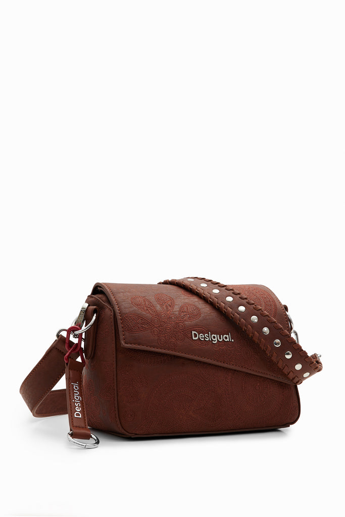 Sac desigual bandouliere fashion marron