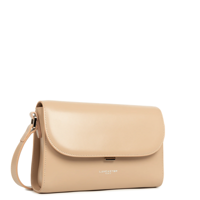 Sac trotteur A rabat avec fermoir M Suave Even Lancaster 433-44 Beige Foncé