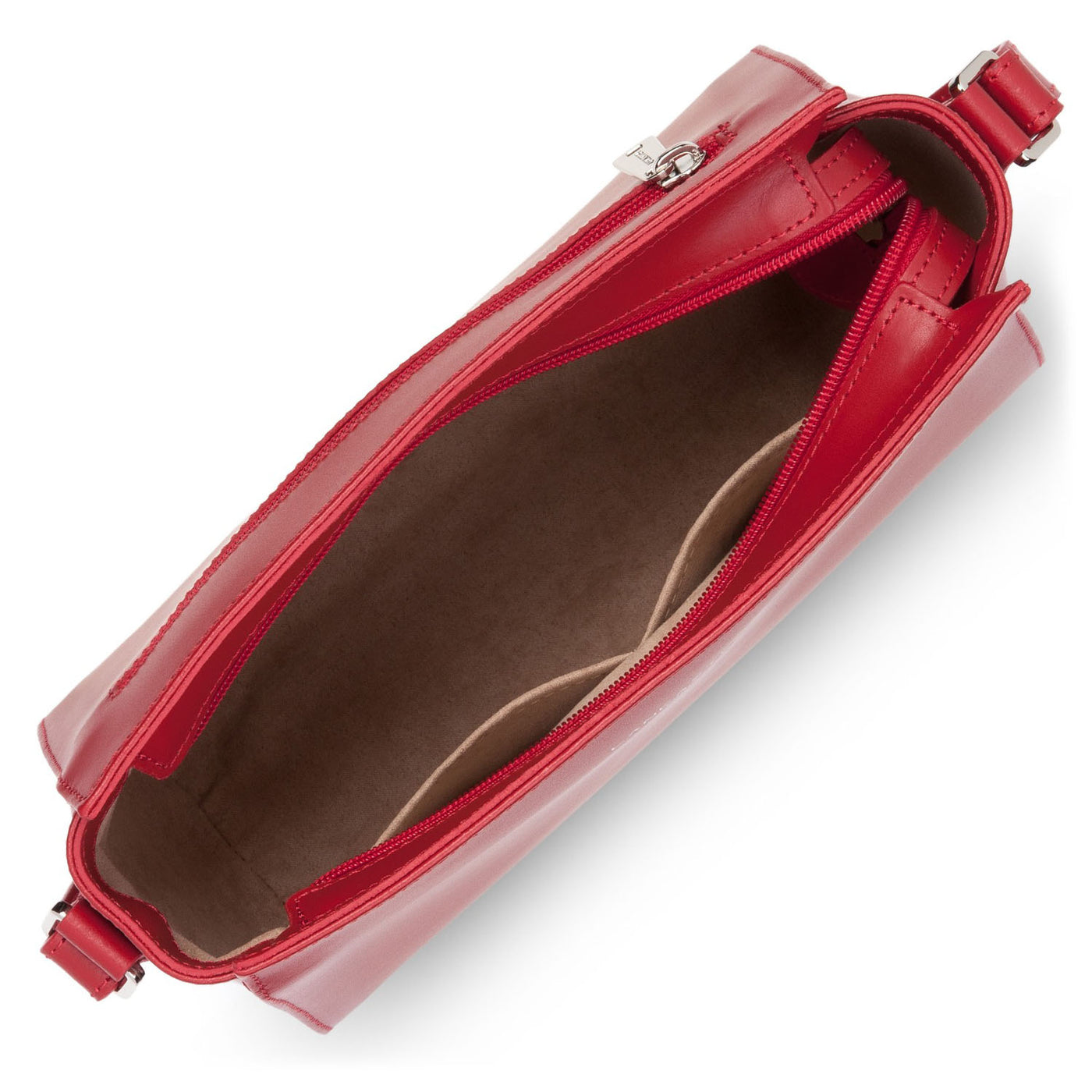 Sac trotteur Zippée S Smooth Lancaster 437-02 Rouge