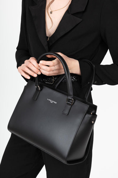 Sac à main Zippée M Smooth Lancaster 437-03 Noir