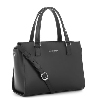 Sac à main Zippée M Smooth Lancaster 437-03 Noir