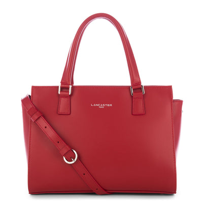 Sac à main Zippée M Smooth Lancaster 437-03 Rouge