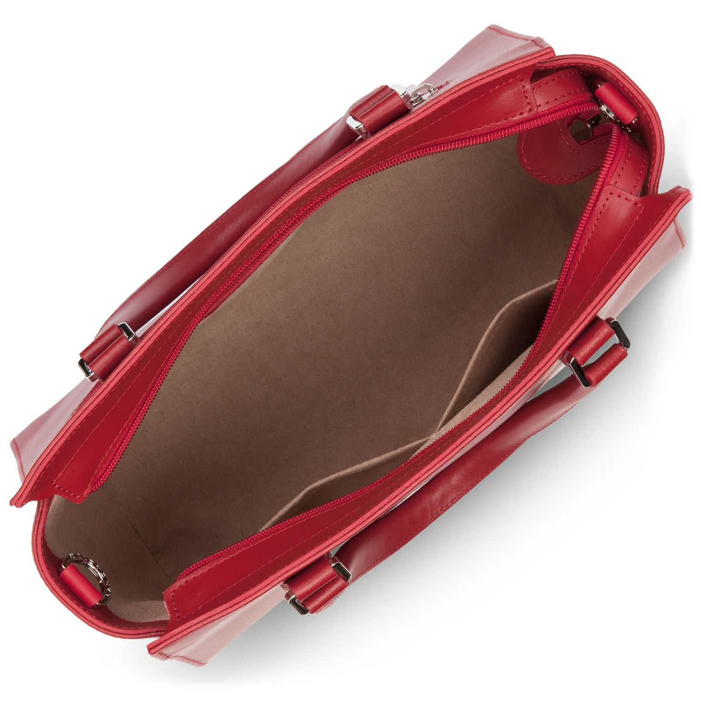 Sac à main Zippée M Smooth Lancaster 437-03 Rouge