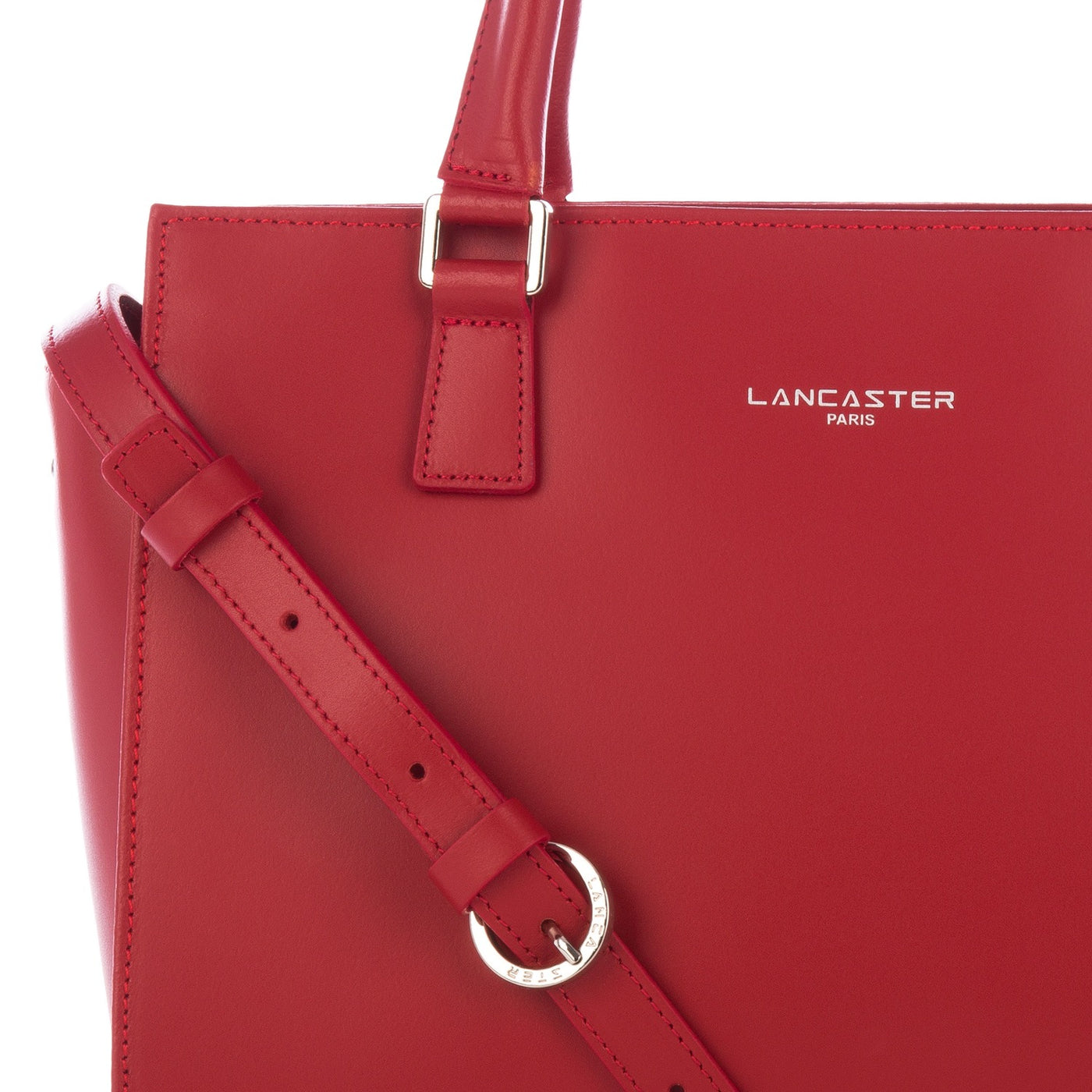 Sac à main Zippée M Smooth Lancaster 437-03 Rouge