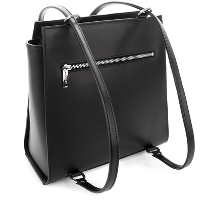 Sac à dos multi-fonction Zippée Smooth Lancaster 437-21 Noir