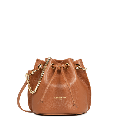 Sac bourse A lacets coulissants S Alba Double Lancaster 470-80 Camel - In - Orange