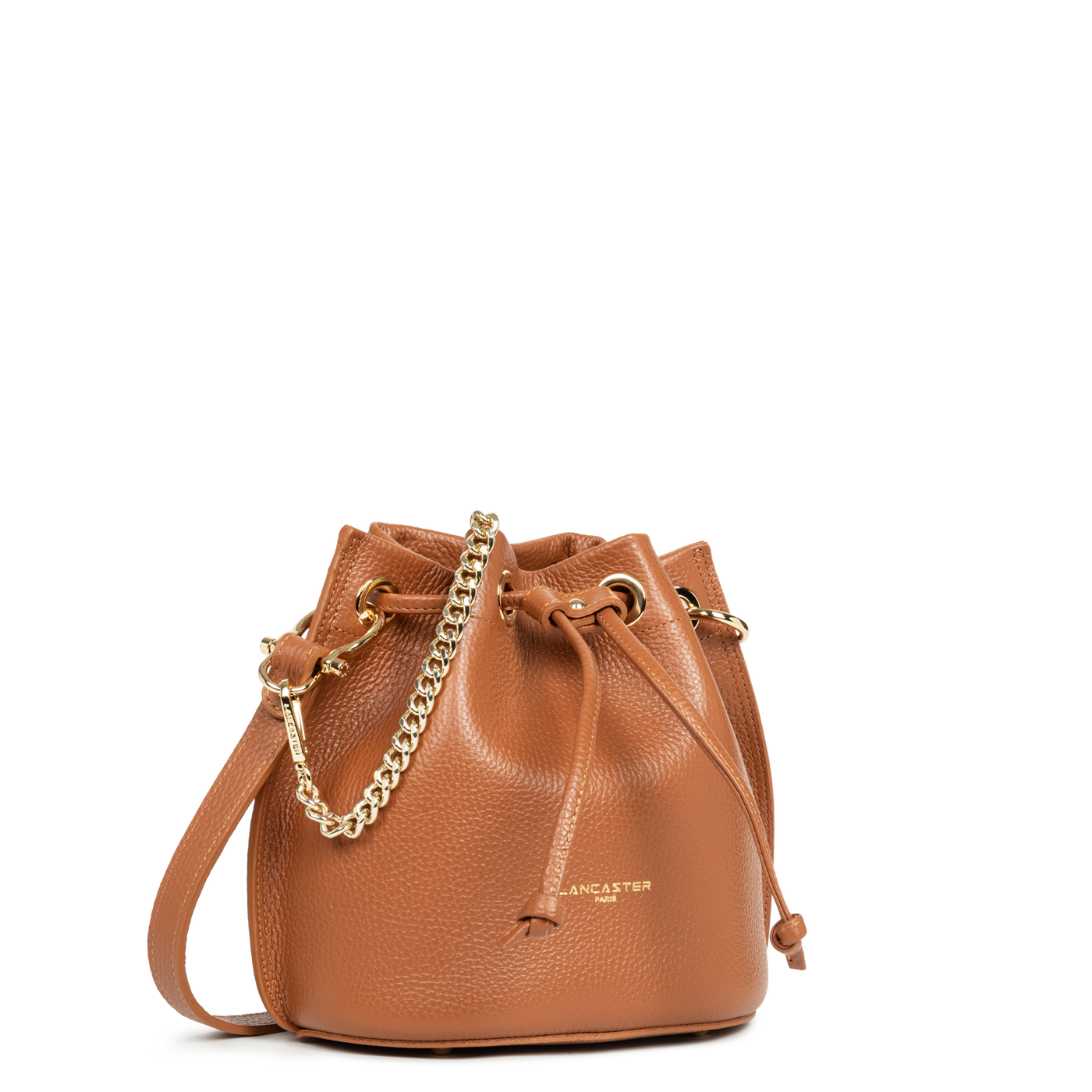 Sac bourse A lacets coulissants S Alba Double Lancaster 470-80 Camel - In - Orange