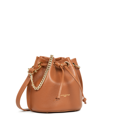 Sac bourse A lacets coulissants S Alba Double Lancaster 470-80 Camel - In - Orange