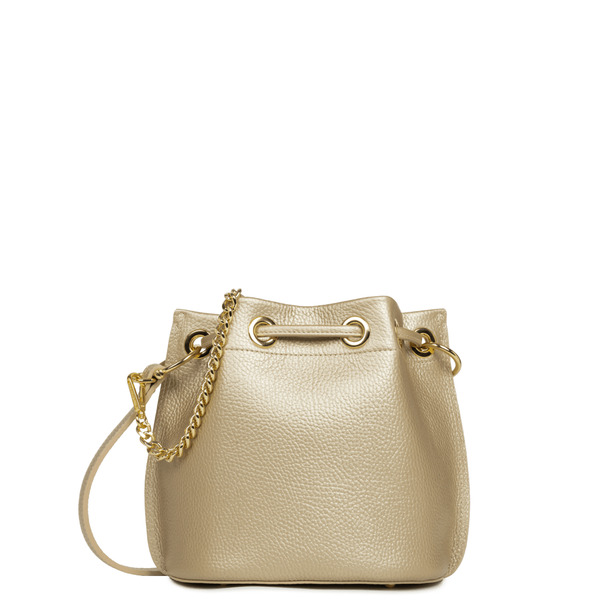 Sac bourse A lacets coulissants S Alba Double Lancaster 470-80 Champagne - In - Nude