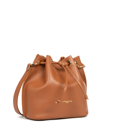 Sac bourse A lacets coulissants M Alba Double Lancaster 470-81 Camel - In - Orange