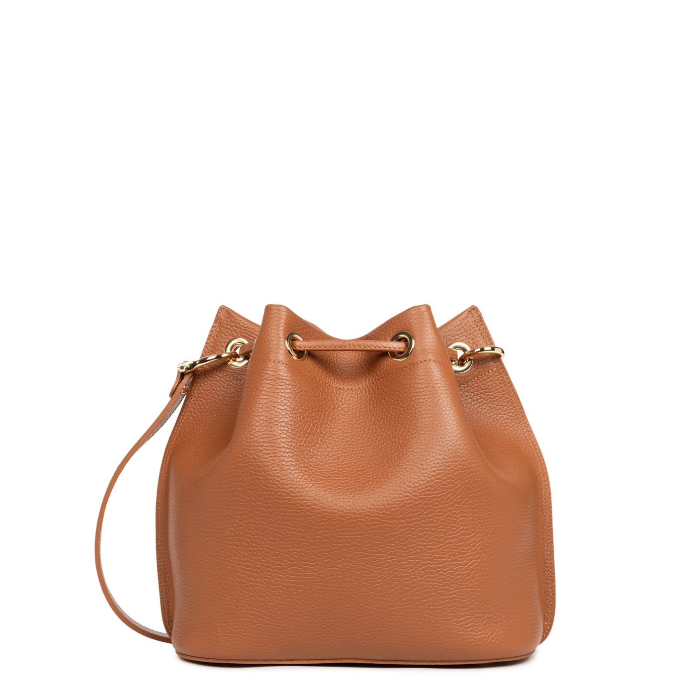 Sac bourse A lacets coulissants M Alba Double Lancaster 470-81 Camel - In - Orange