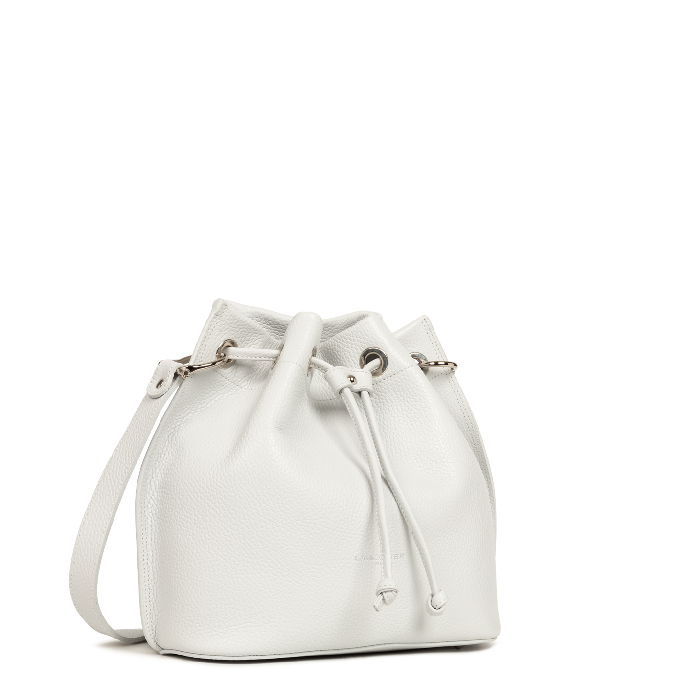 Sac bourse A lacets coulissants M Alba Double Lancaster 470-81 Gris Clair - In - Argent