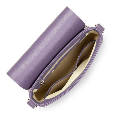 Sac trotteur A rabat aimanté Bao Lancaster 480-009 Mauve Foncé