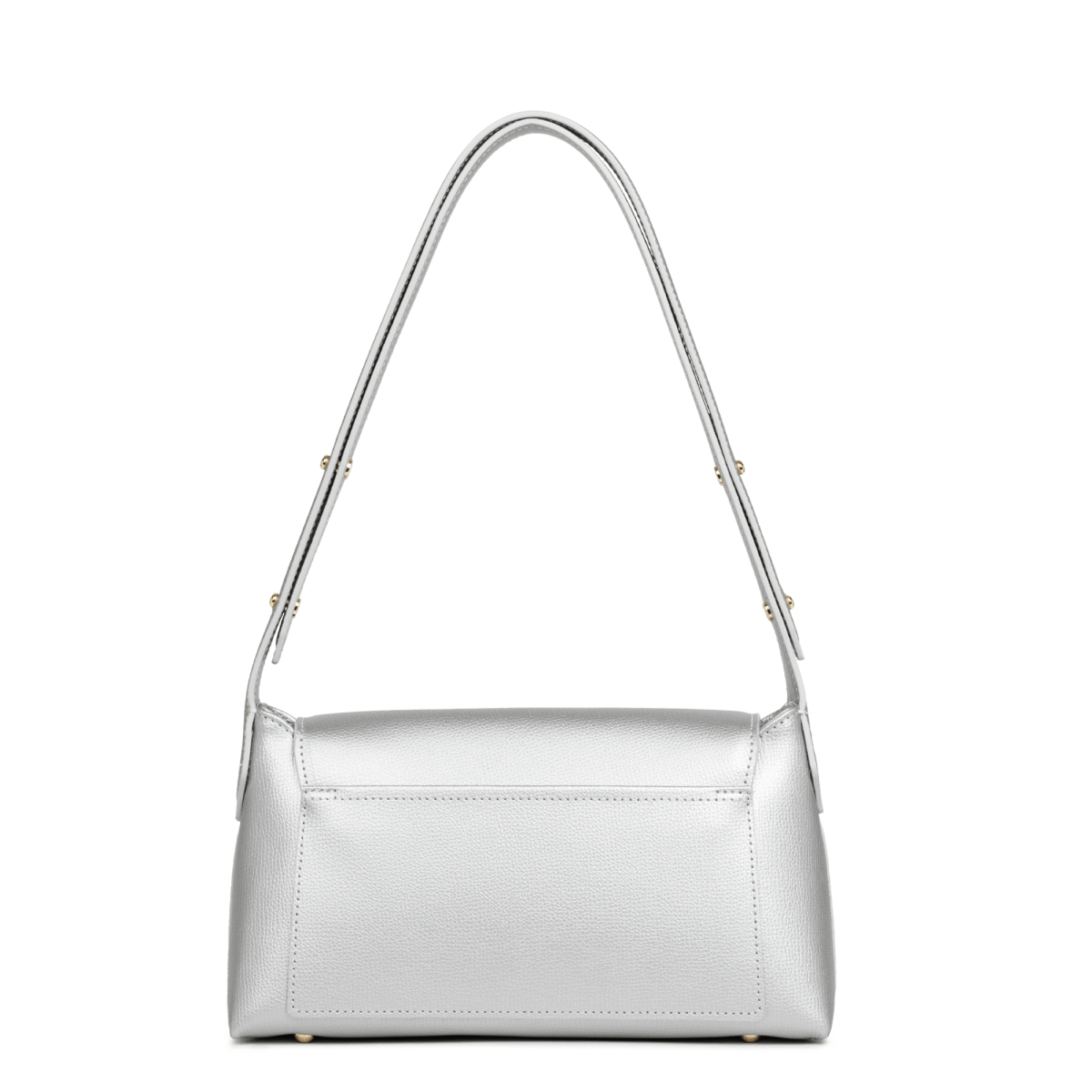 Sac besace A rabat avec fermoir Zoé 2.0 Lancaster 480-012 Argent