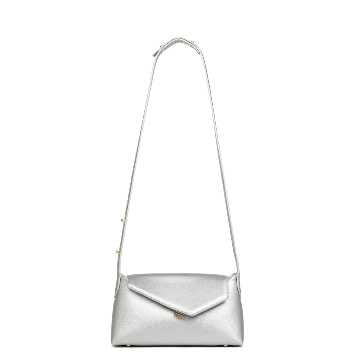 Sac besace A rabat avec fermoir Zoé 2.0 Lancaster 480-012 Argent