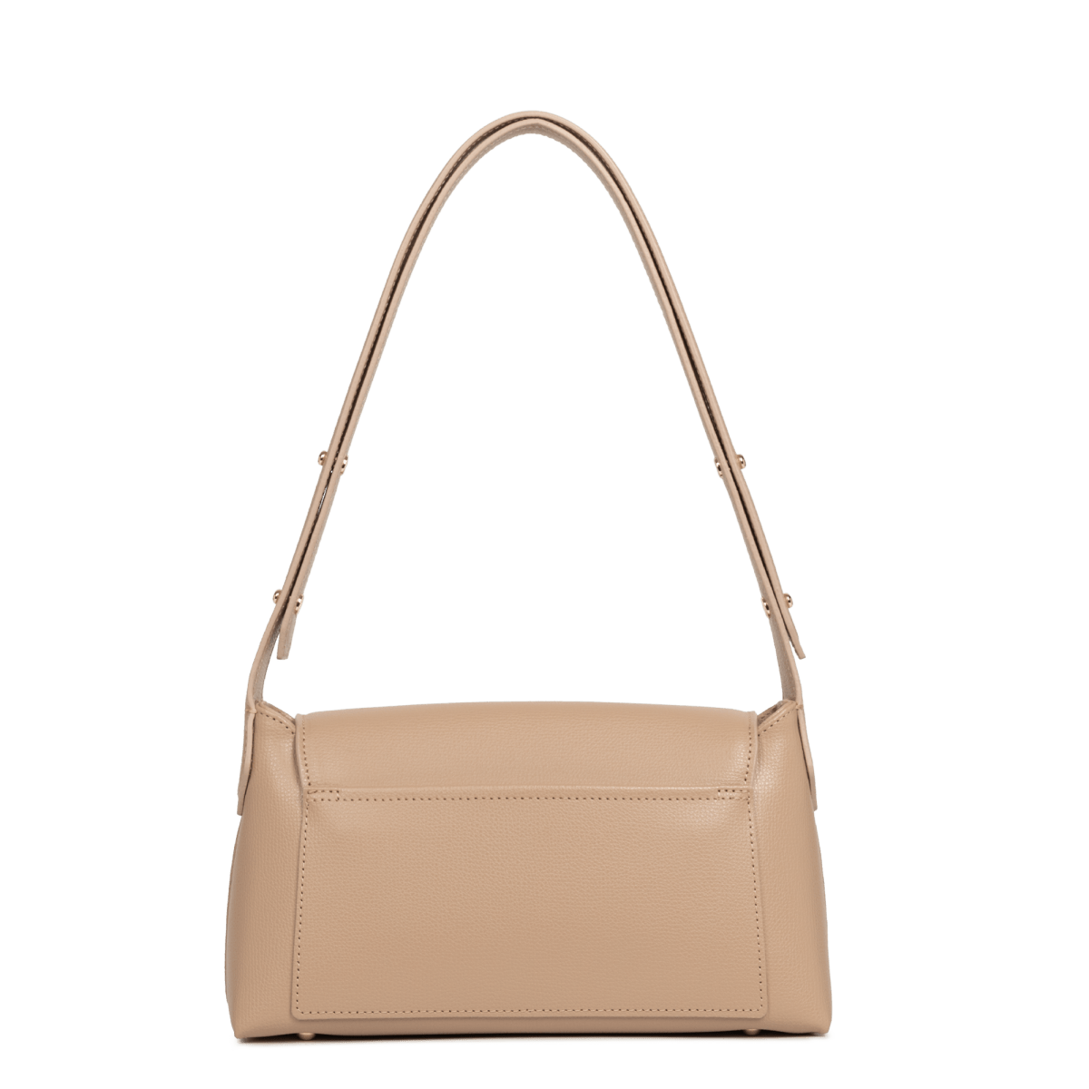 Sac besace A rabat avec fermoir Zoé 2.0 Lancaster 480-012 Beige Foncé