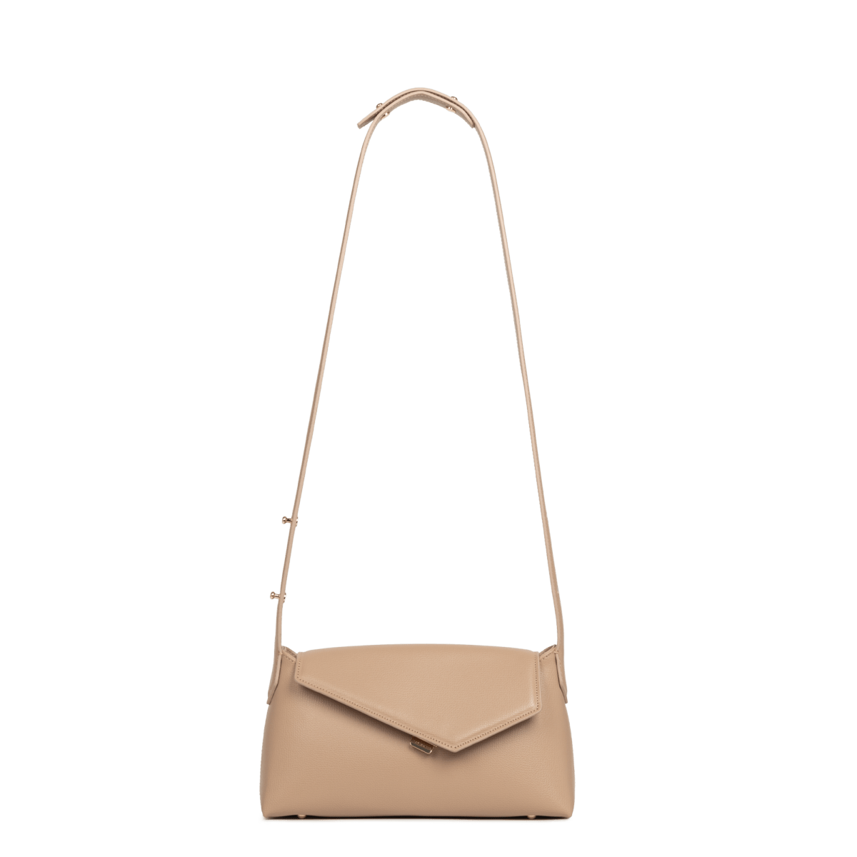 Sac besace A rabat avec fermoir Zoé 2.0 Lancaster 480-012 Beige Foncé