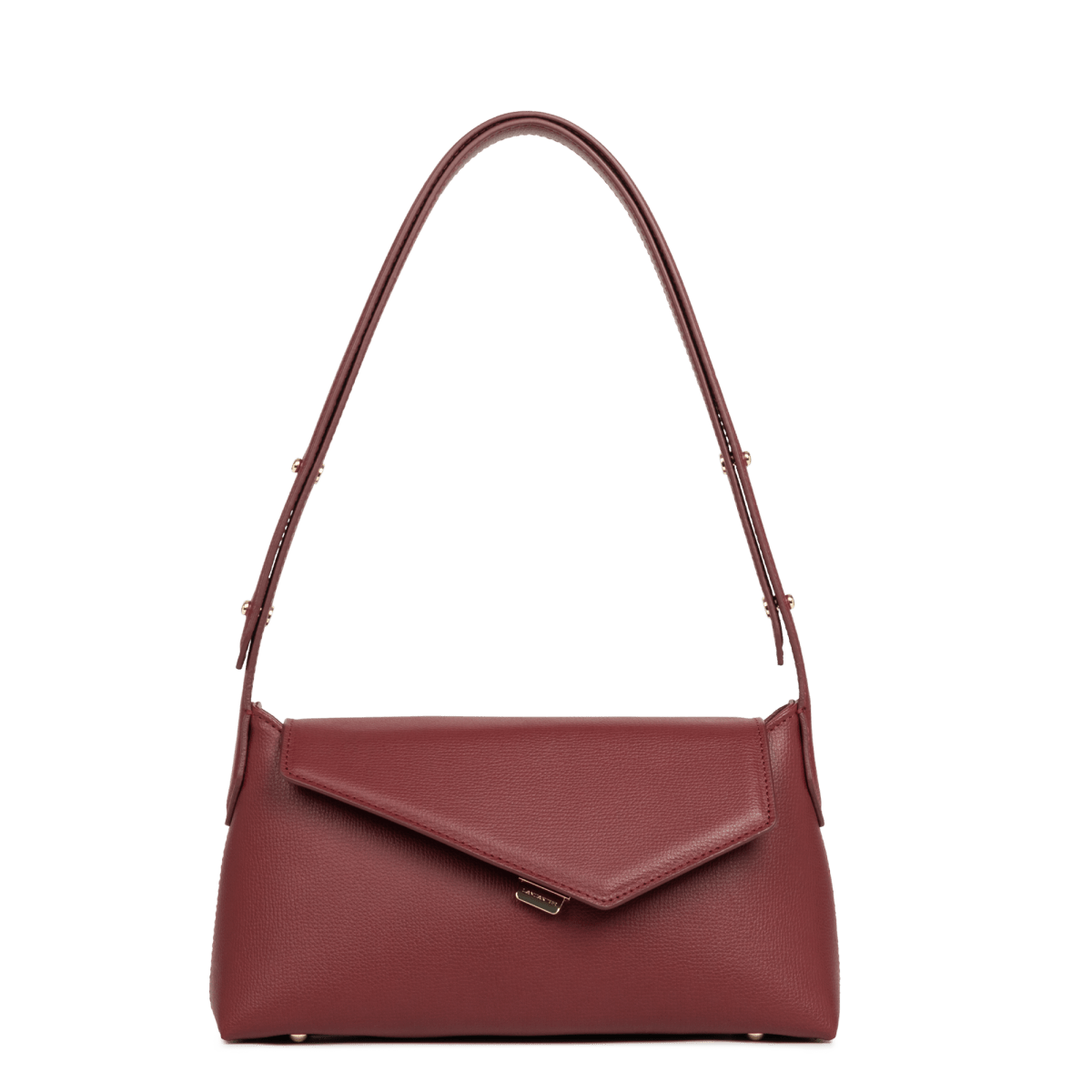 Sac besace A rabat avec fermoir Zoé 2.0 Lancaster 480-012 Bordeaux