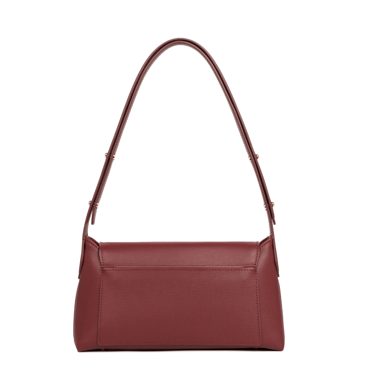 Sac besace A rabat avec fermoir Zoé 2.0 Lancaster 480-012 Bordeaux