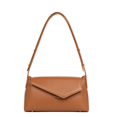 Sac besace A rabat avec fermoir Zoé 2.0 Lancaster 480-012 Camel