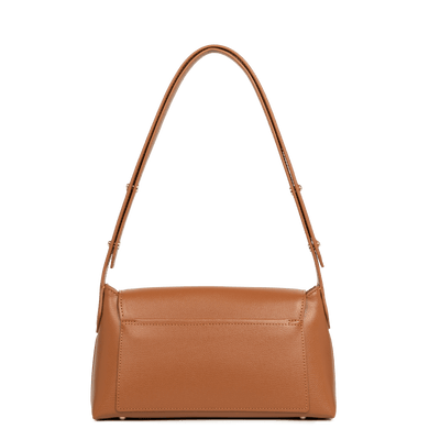 Sac besace A rabat avec fermoir Zoé 2.0 Lancaster 480-012 Camel