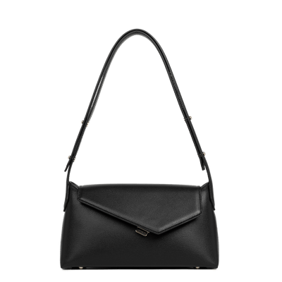 Sac besace A rabat avec fermoir Zoé 2.0 Lancaster 480-012 Noir