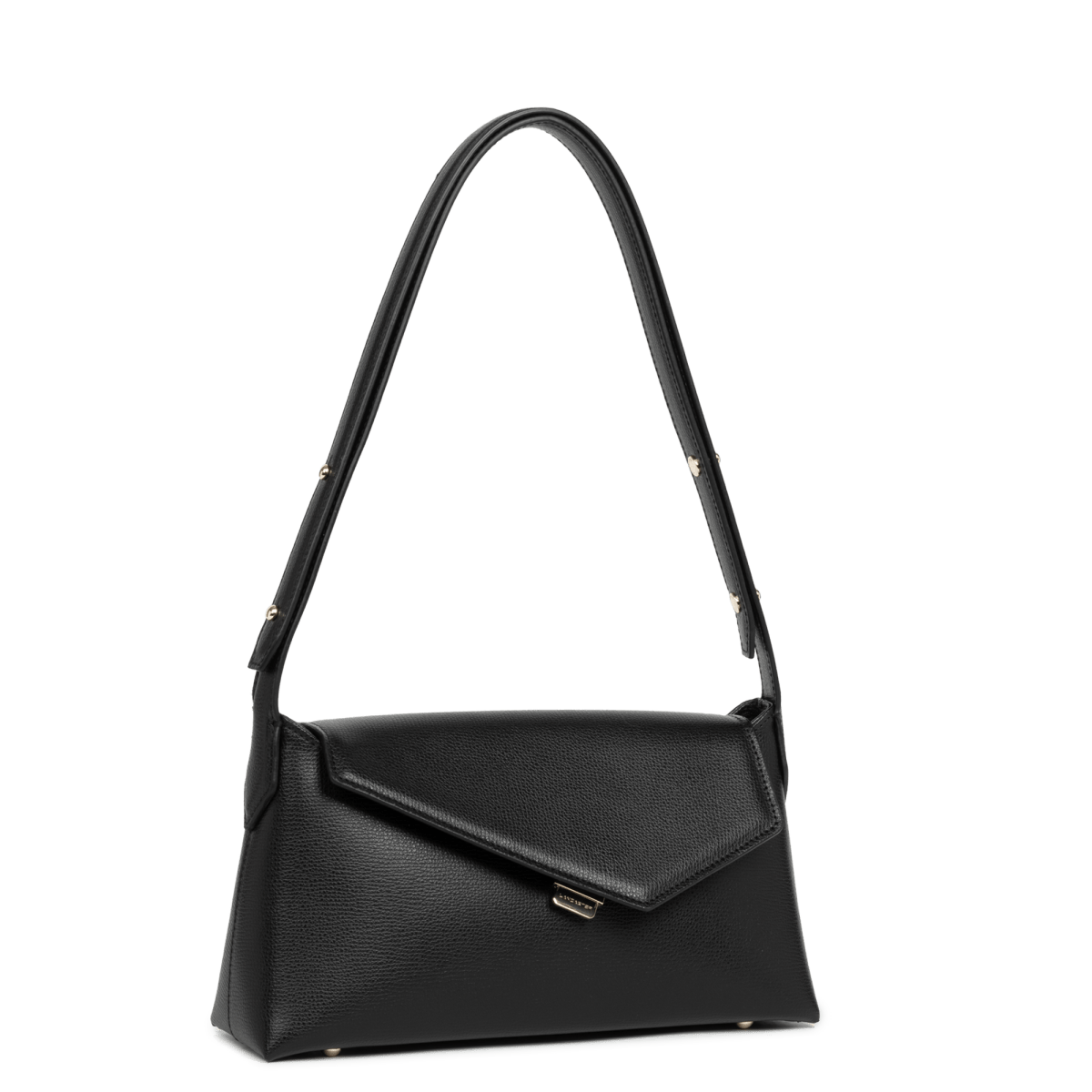 Sac besace A rabat avec fermoir Zoé 2.0 Lancaster 480-012 Noir