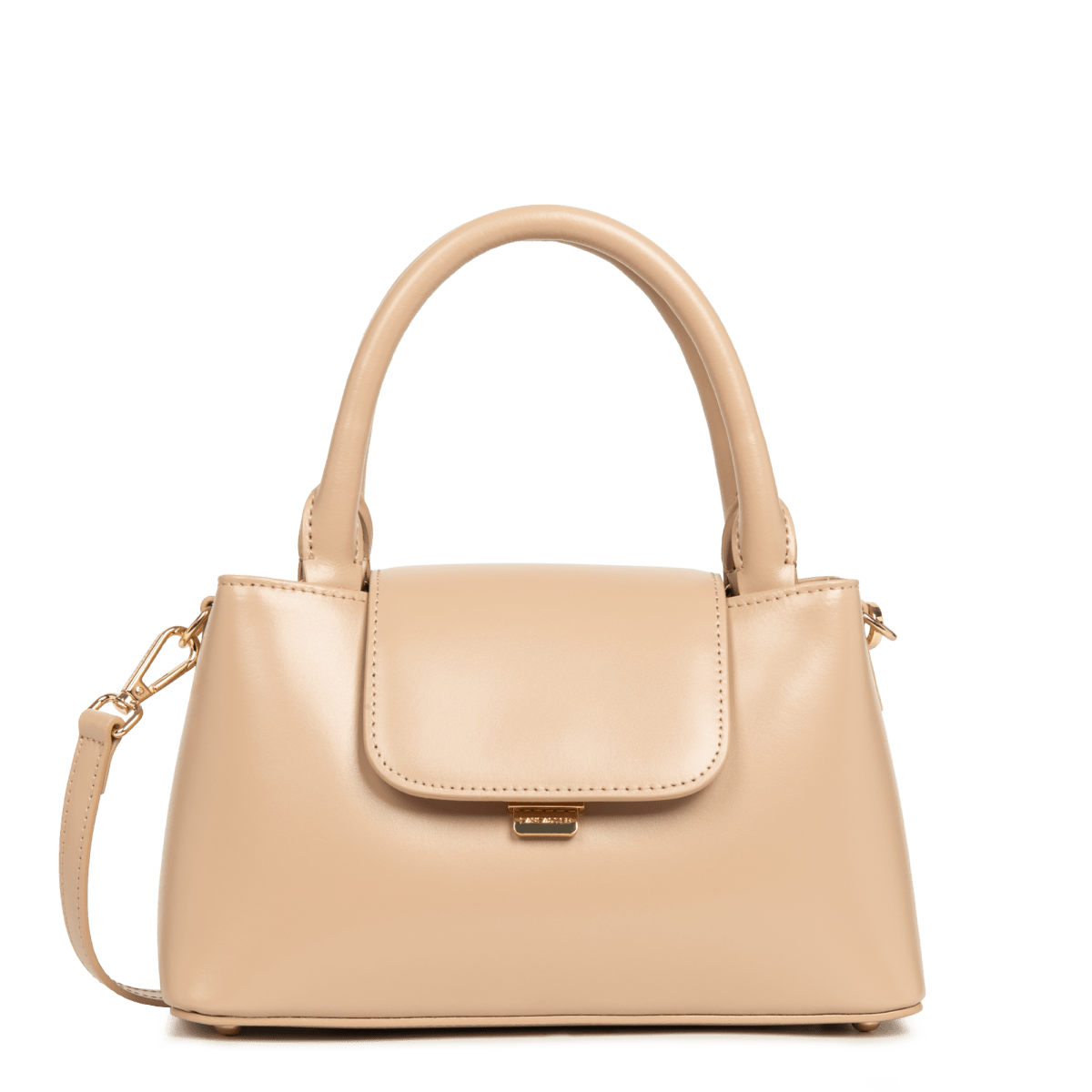 Sac à main A rabat avec fermoir S Suave Evenly Lancaster 480-028 Beige Foncé