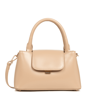 Sac à main A rabat avec fermoir S Suave Evenly Lancaster 480-028 Beige Foncé