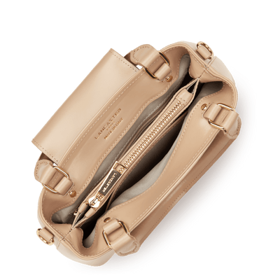 Sac à main A rabat avec fermoir S Suave Evenly Lancaster 480-028 Beige Foncé