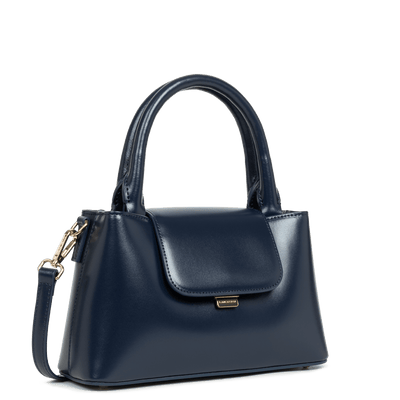 Sac à main A rabat avec fermoir S Suave Evenly Lancaster 480-028 Bleu Foncé