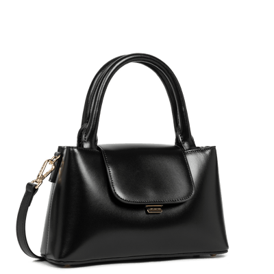 Sac à main A rabat avec fermoir S Suave Evenly Lancaster 480-028 Noir