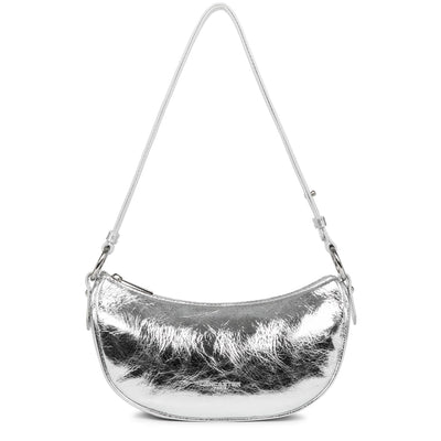 Sac demi lune Zippé Fashion FIrenze Lancaster 480-042 Argent