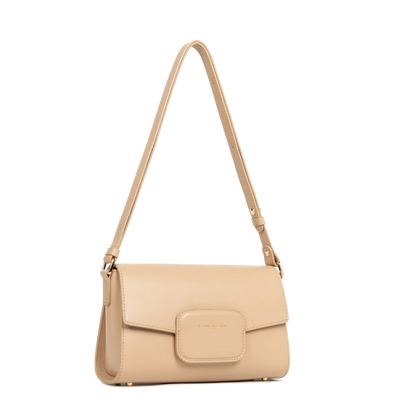 Sac trotteur A rabat aimanté Paris PAD Lancaster 480-054 Beige Foncé