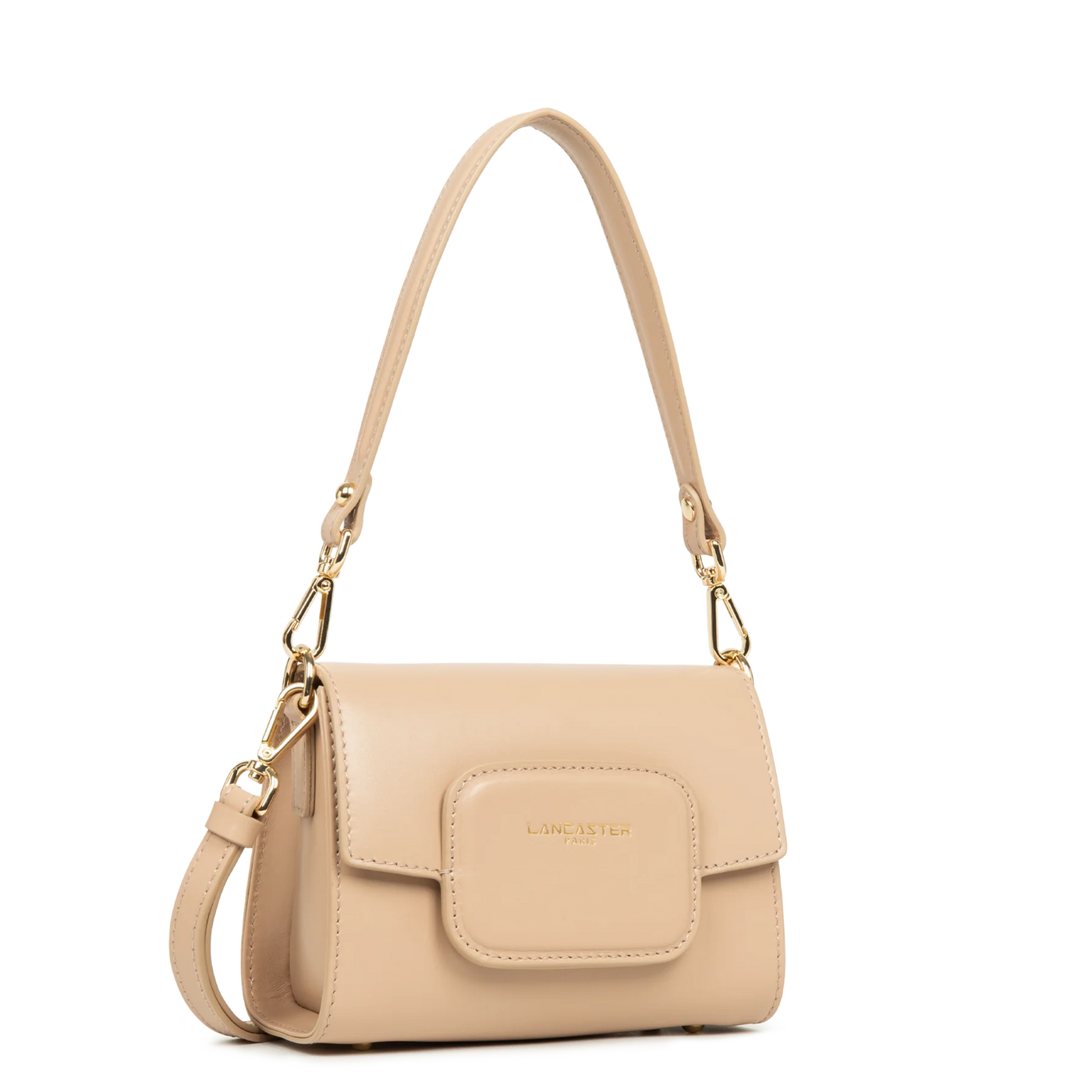 Sac trotteur A rabat aimanté Mini Paris PAD Lancaster 480-059 Beige Foncé