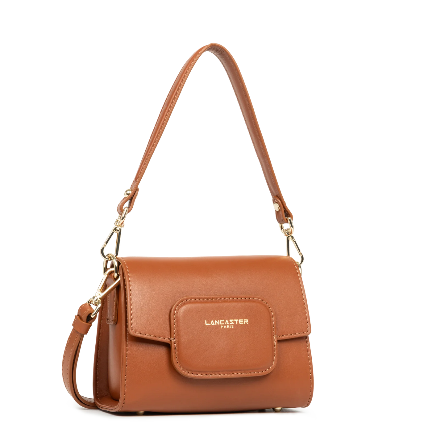 Sac trotteur A rabat aimanté Mini Paris PAD Lancaster 480-059 Camel