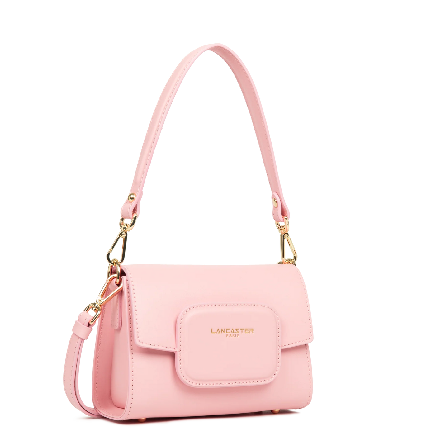 Sac trotteur A rabat aimanté Mini Paris PAD Lancaster 480-059 Rose Fumé