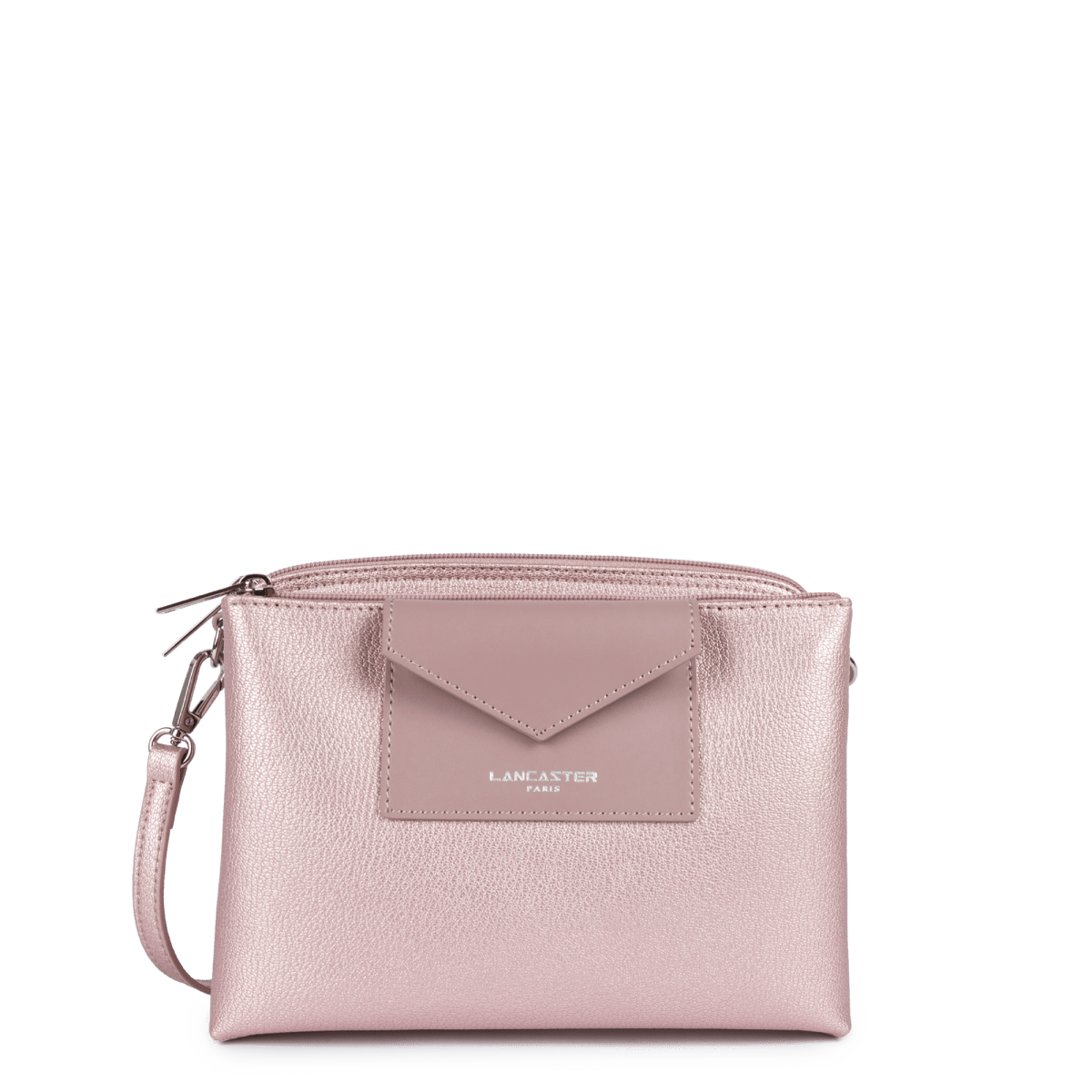 Pochette Zippé Maya Lancaster 517-100 Rose Nacré