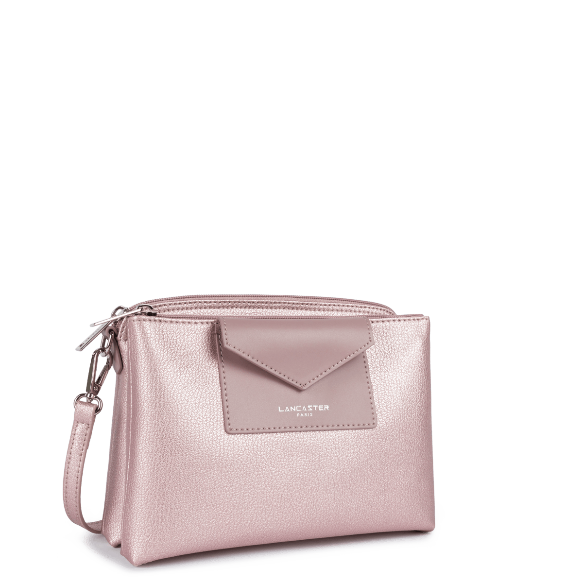 Pochette Zippé Maya Lancaster 517-100 Rose Nacré