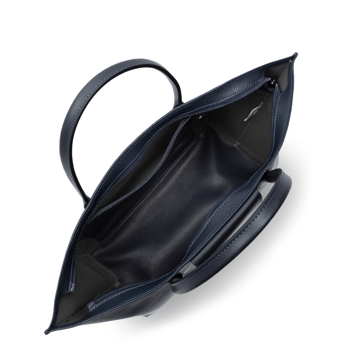 Sac cabas main Zippée L Maya Lancaster 517-19 Bleu Foncé