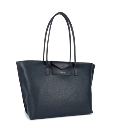 Sac cabas épaule Zippée L Maya Lancaster 517-20 Bleu Foncé