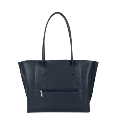 Sac cabas épaule Zippée L Maya Lancaster 517-20 Bleu Foncé