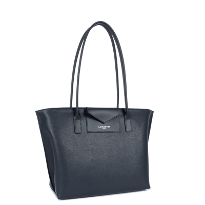 Sac cabas épaule Zippée M Maya Lancaster 517-29 Bleu Foncé