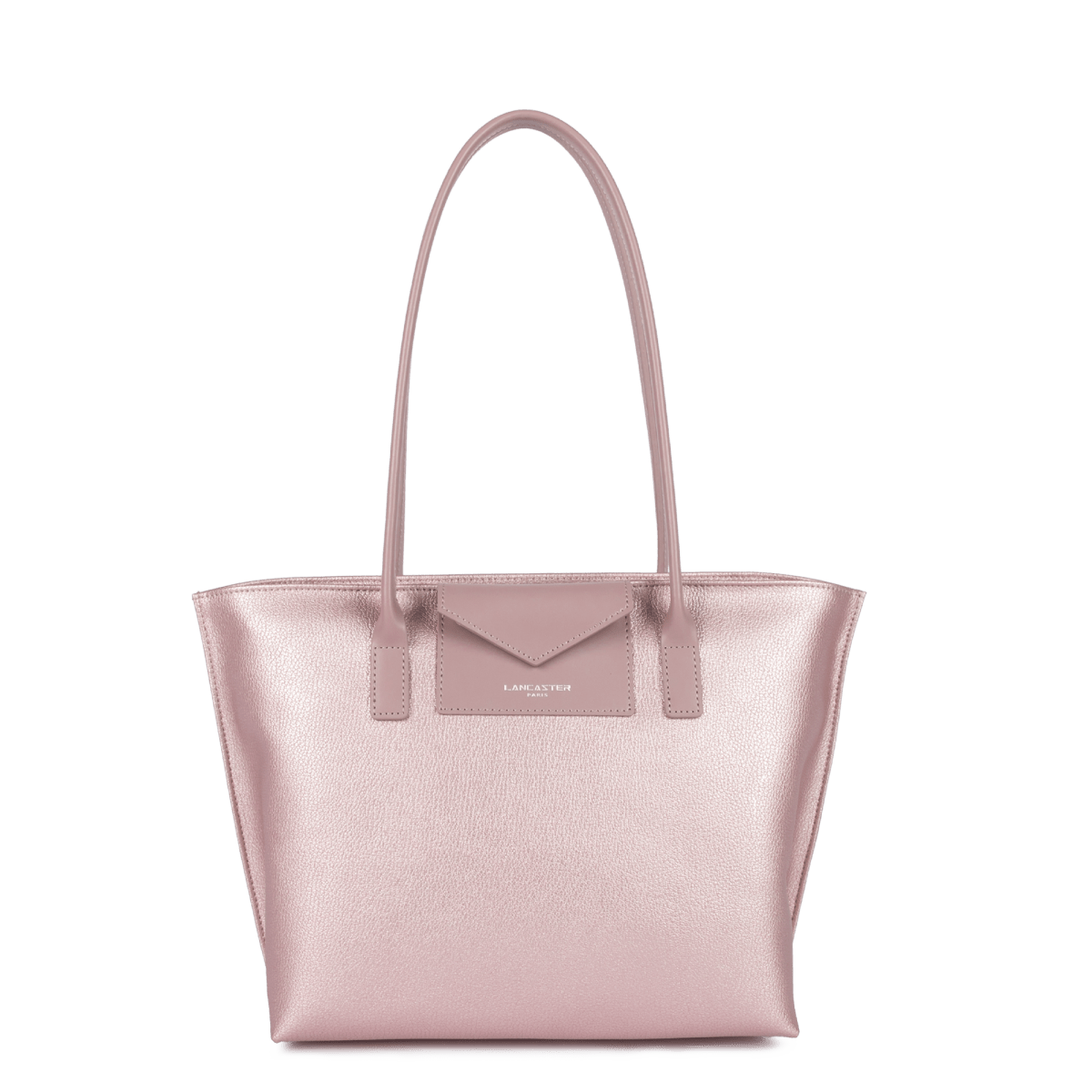 Sac cabas épaule Zippée M Maya Lancaster 517-29 Rose Nacré