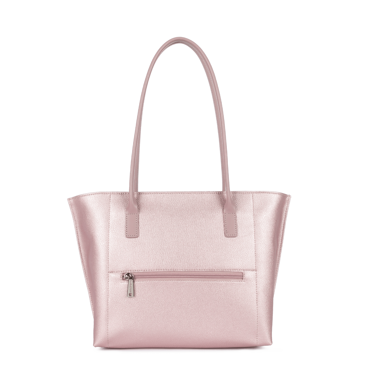 Sac cabas épaule Zippée M Maya Lancaster 517-29 Rose Nacré