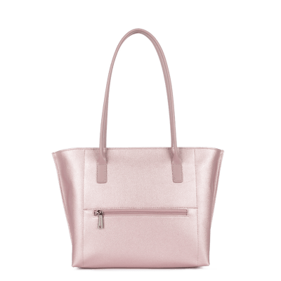 Sac cabas épaule Zippée M Maya Lancaster 517-29 Rose Nacré