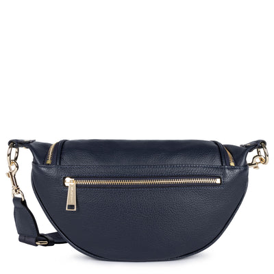 Sac banane Zippé Dune Lancaster 529-85 Bleu Foncé