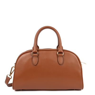 Sac à main bowling Zippé M Donna Bow Lancaster 531-066 Camel Foncé